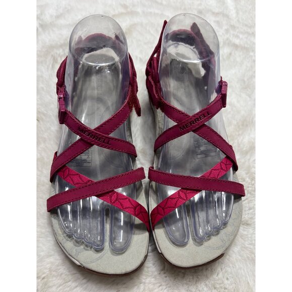 Merrell Womens fuchsia performance Strappy Pink Sandals Size 8.5 - Picture 7 of 11